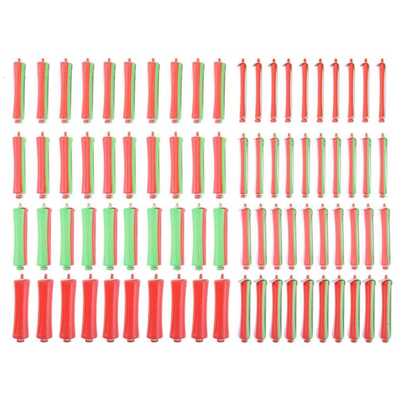 80pcs/set DIY Cold Perm Rod Salon Hair Roller Curling Curler Rubber Band Salon Hair Clip Hairdressing Maker Styling Tools