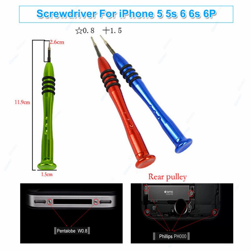 16 In 1 Opening Screen Mobiele Telefoon Reparatie Gereedschap Kit Voor Iphone 5 6 6 S 6 Splus Reparatie Voor samsung Schroevendraaier Set Reparatie Tools Kit