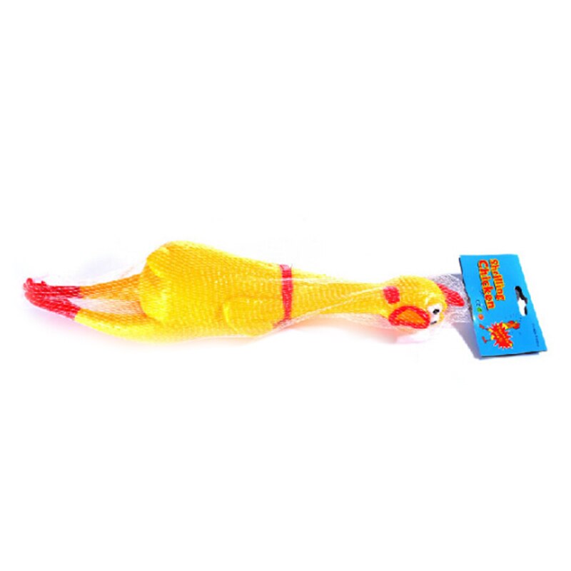 17CM 31CM 41CM Funny Yellow Plastic Shrilling Chicken Pet Dog Training Toys Squeeze Squeak Squeaker Chew Screaming Pets Toy