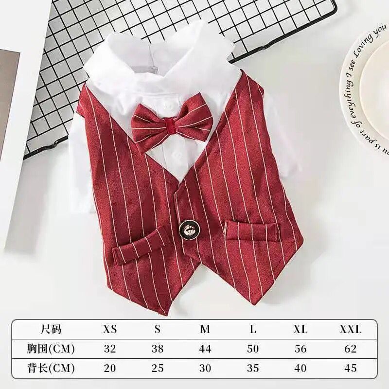 Pet Party Gentleman Dog Wedding Suits Formal Shirts for Small Dogs Bow Ties Dog Clothes Tuxedos Pet Cats Trend Clothes: C / L