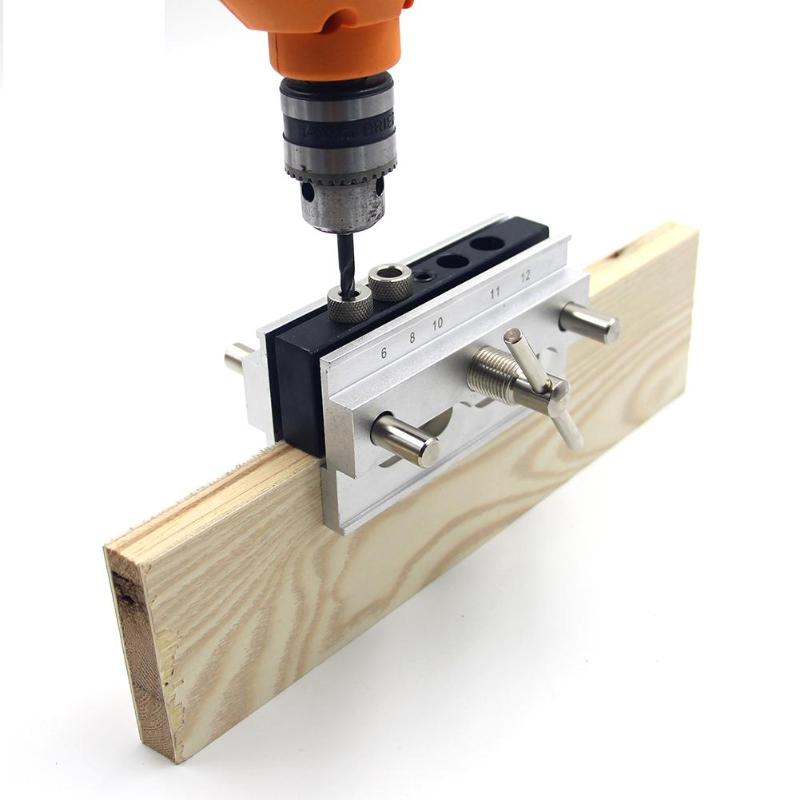 Woodworking Vertical Hole Punch Locator Puncher Doweling Jig Drill Guide