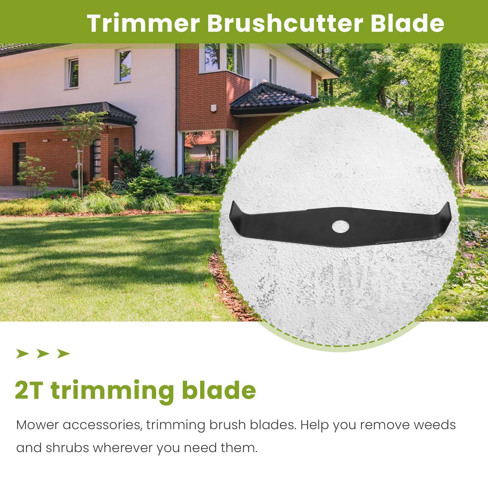 2 zahn 2T Universal Verdicken Trimmer Klinge Messer für Strimmer Freischneider Ersetzen Pinsel Cutter Gras Trimmer Kopf Messer