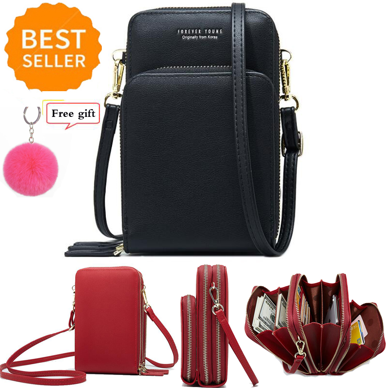 Small Crossbody Cell Phone Purse for Women Mini Messenger Shoulder Bag Wallet with Credit Card Slots