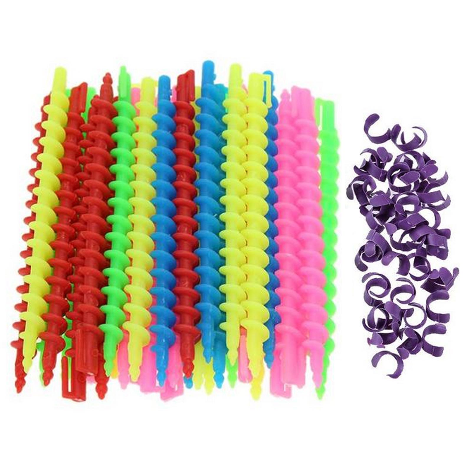 40 stücke Lange Spirale Haar Lockenwickler Keine Wärme Spirale Locken Styling Rollen Zubehör für Hause Salon DIY Haarstyling-gelee Zufällige Farben