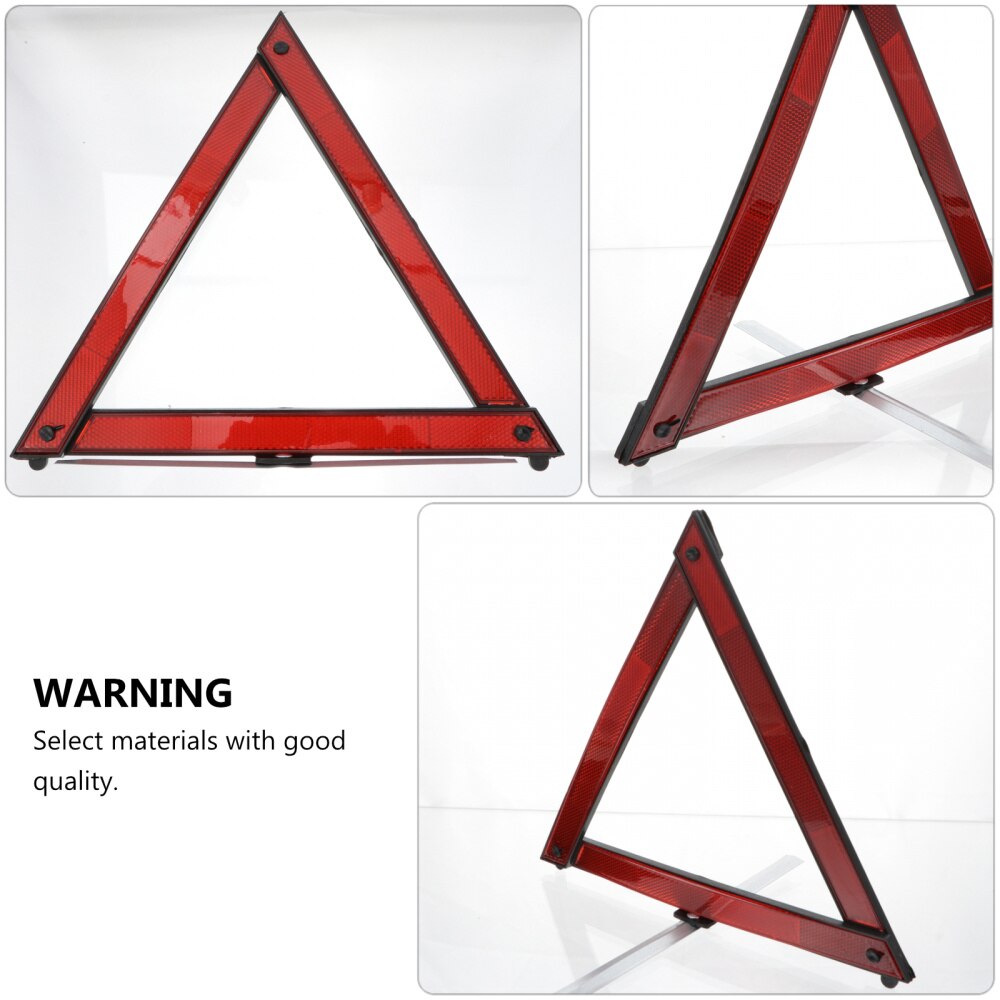 2pcs Auto Warning Sign Road Safety Tool Car Folding Triangle Safety Sign