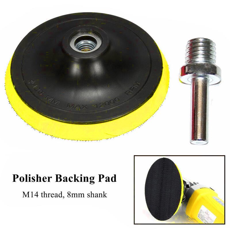 3 pouces support tampon polissage plaque de polissage en caoutchouc M14 fil de forage avec tige de 8mm