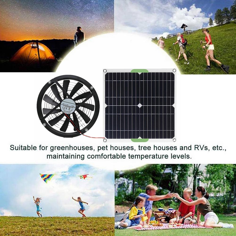 12V Silicon Solar Exhaust Fan Extractor Fan For Room Ventilation Silent Fan