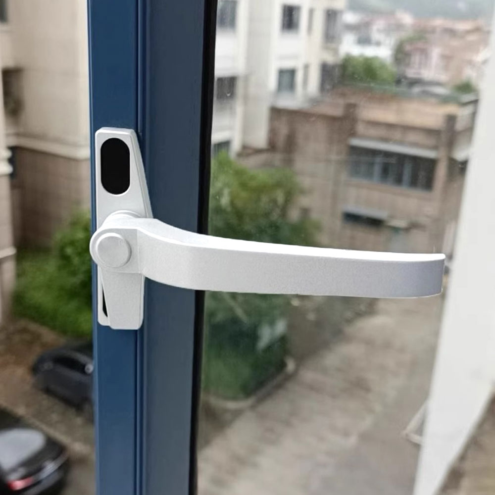 2 stk. venstre højre vindueshåndtag til hjemmebeslag i aluminiumslegering, praktisk montering til husholdningsbrug