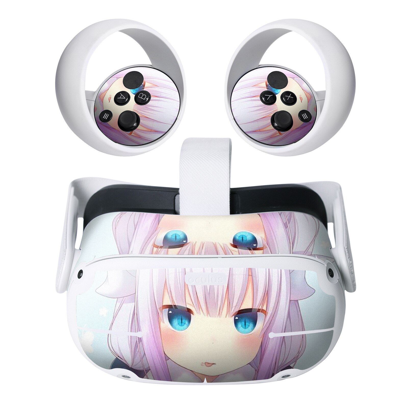 Voor Oculus Quest 2 Sticker Vr Bril Controller Hoofd Dragen 3D Somatosensorische Game Console Decoratieve Sticker: 2