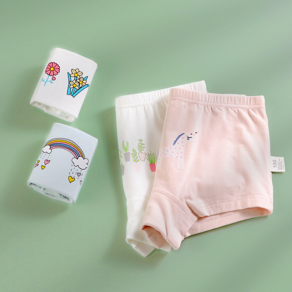 3-8 years old girls' boxer briefs stretch children's boxer briefs girls' bottoms