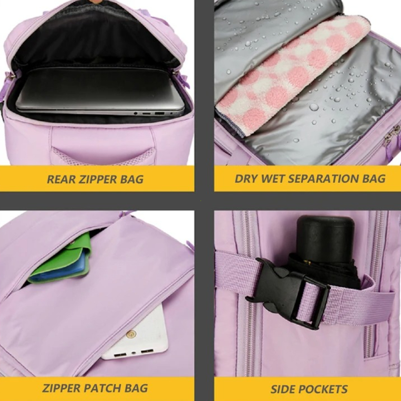 Sac à dos 40x30x20, sac de cabine, sac à dos de voyage pour hommes et femmes, bagage à main, sac à dos pour ordinateur portable d'affaires, sac de voyage léger pour ordinateur portable