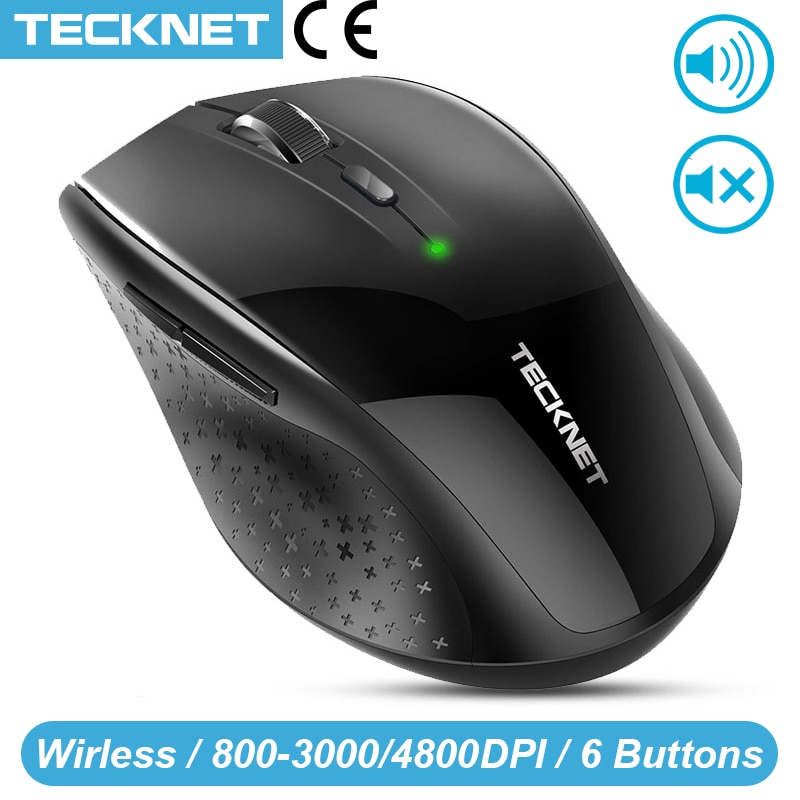 TeckNet Bluetooth Wireless Mouse Ergonomische 2,4 GHz Computer Mäuse 3000/2000/1600/1200/800 DPI für Windows Laptop Notebook PC