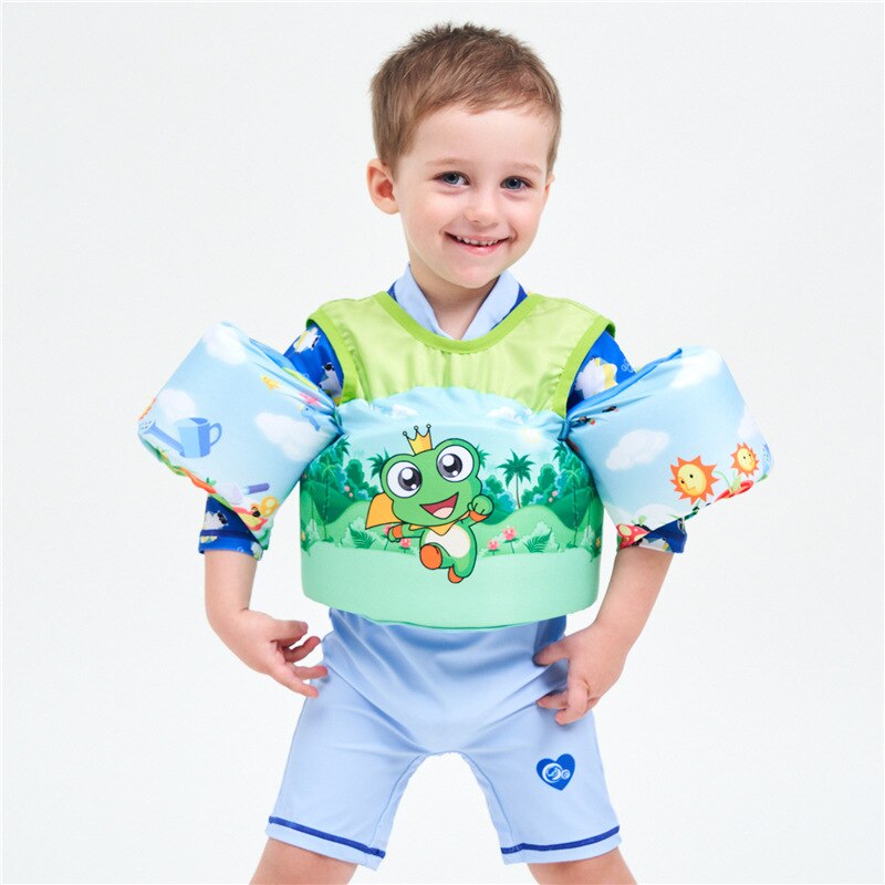 Cartoon Child Life Jacket Buoyancy Vest Cute Baby Floating SuitSwim Arm Foam Belt Safety Buckle Environmental Protection