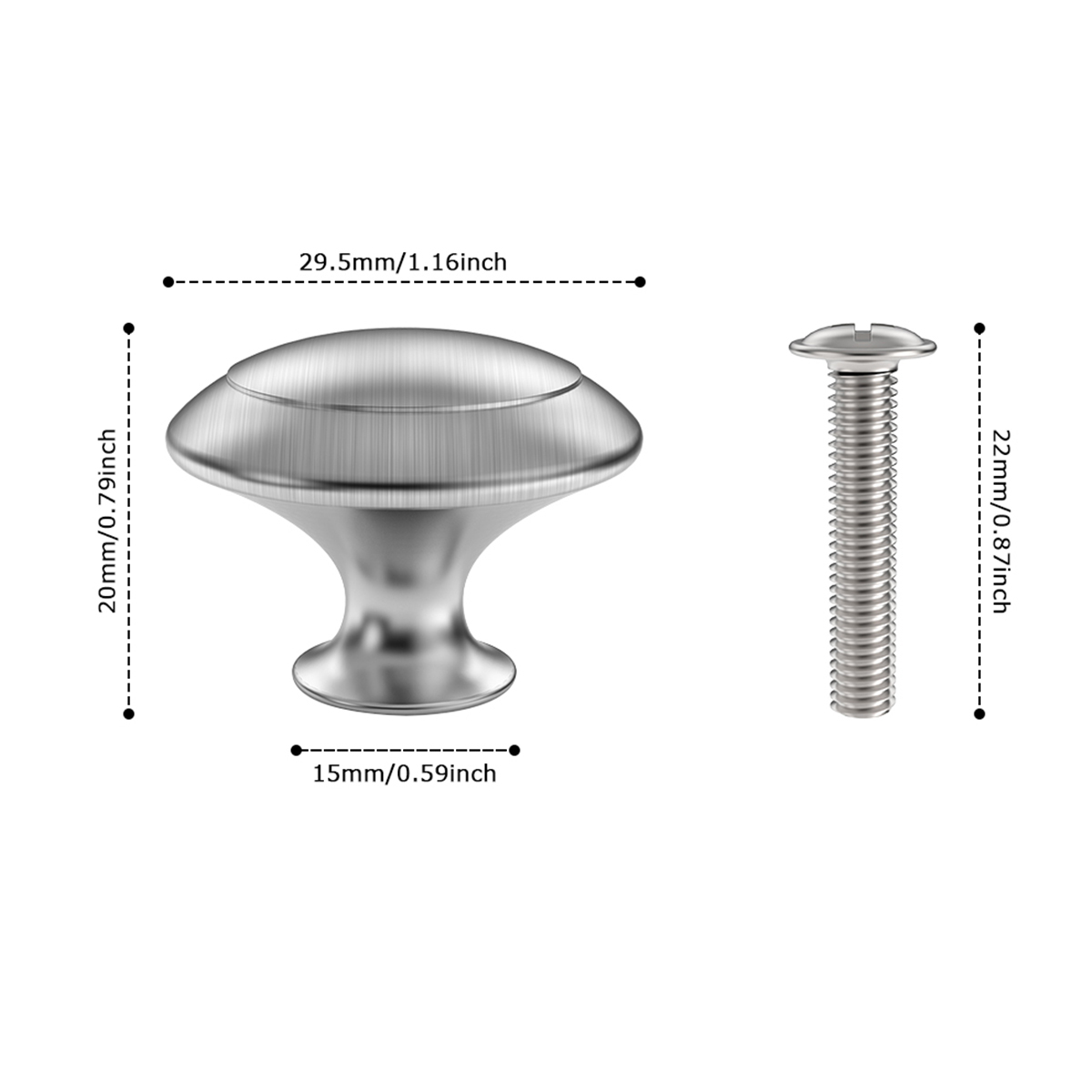 Cabinet Knobs Handle Stainless Steel Drawer Handle Furniture Door Dresser Kitchen Bathroom Hardware Accessory