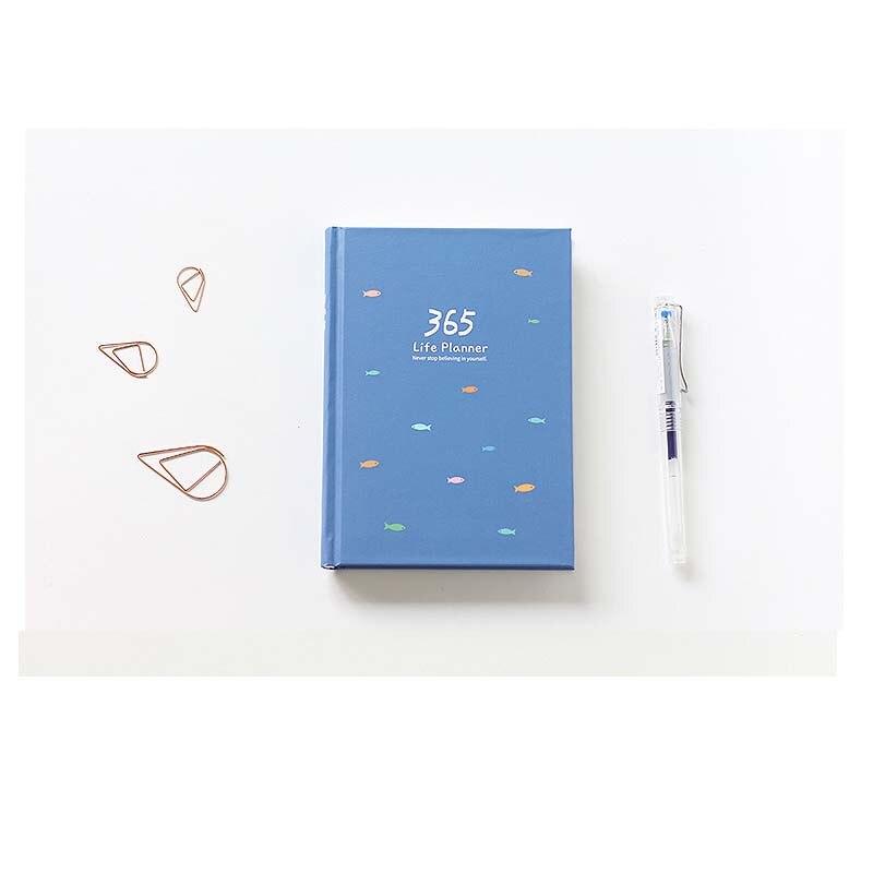 coréen Kawaii mignon 365 planificateur quotidien hebdomadaire mensuel annuel planificateur Agenda calendrier jour Plan carnet Journal laitier A5: color C