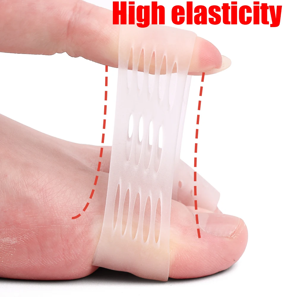 5pairs Toe Protective Covers Double Opening Breathable Silicone Toe Caps Soften Calluses and Corns Transparent Foot Care Tools