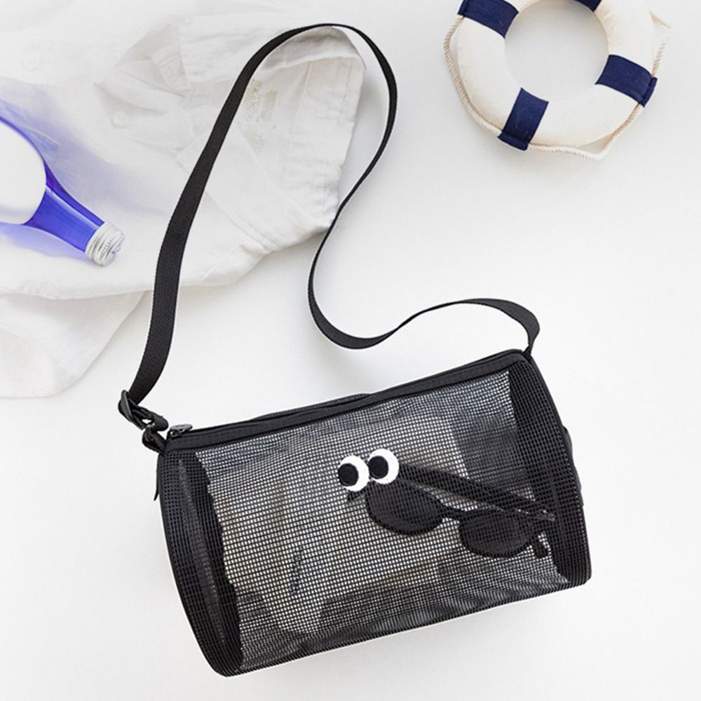 Portable Beach Tote Bag Breathable Foldable Toiletry Bag Durable Large Capacity Quick Dry Swimming Handbag: Clear