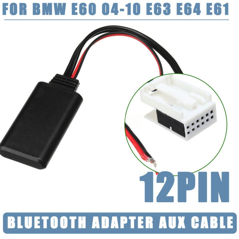 Aux kabel bluetooth adapter tilbehør 12v interiør 1 stk bilmodul radio