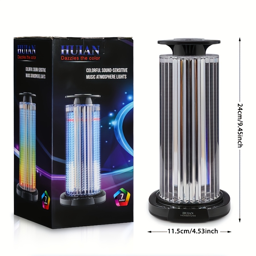Luce ritmica musicale attivata dal suono RGB da 1 pezzo, luce panoramica 4D per atmosfera alla moda, per Natale, Halloween, decorazioni per feste ﻿: Default Title
