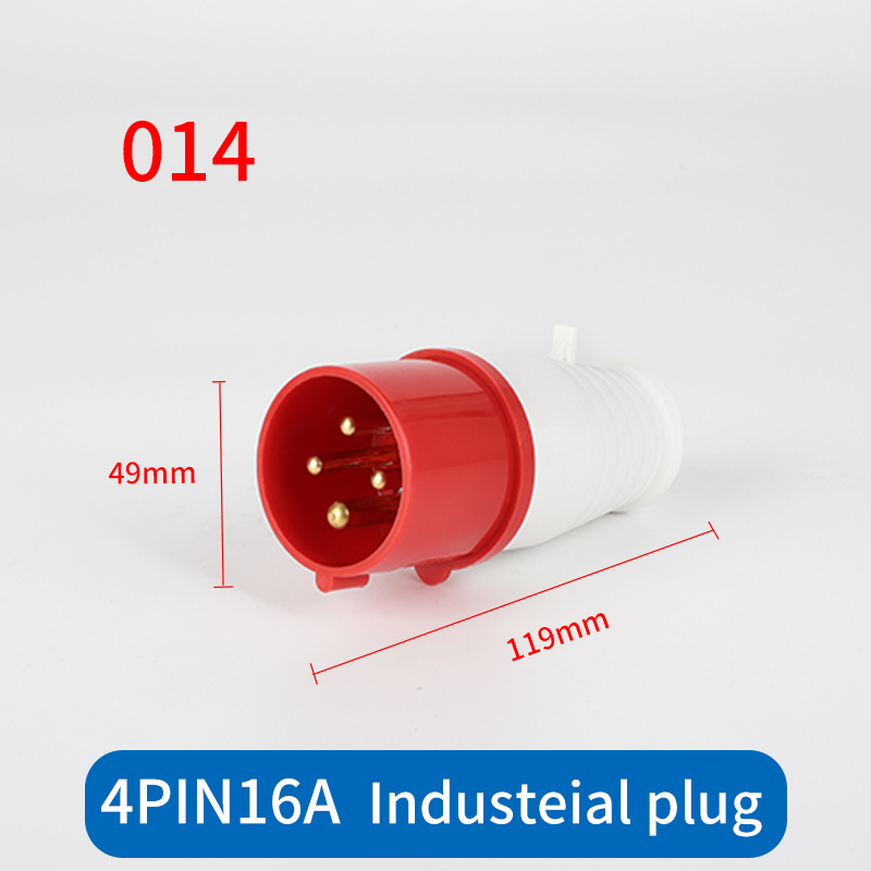 1 PCS Industrial Plug Socket 3P/4P/5Pin Electrical Connector 16A IP44 Waterproof Wall Mounted MALE FEMALE 220V Panel Concealed: Ivory