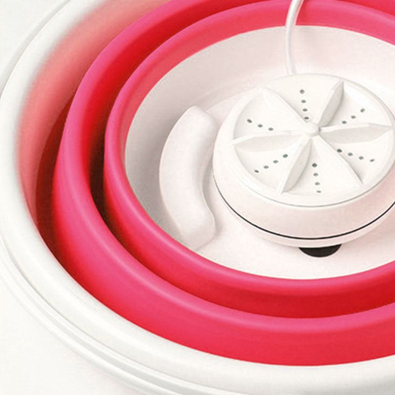 Sammenleggbar mini vaskemaskin roterende ultralyd turbiner vaskemaskin usb lading