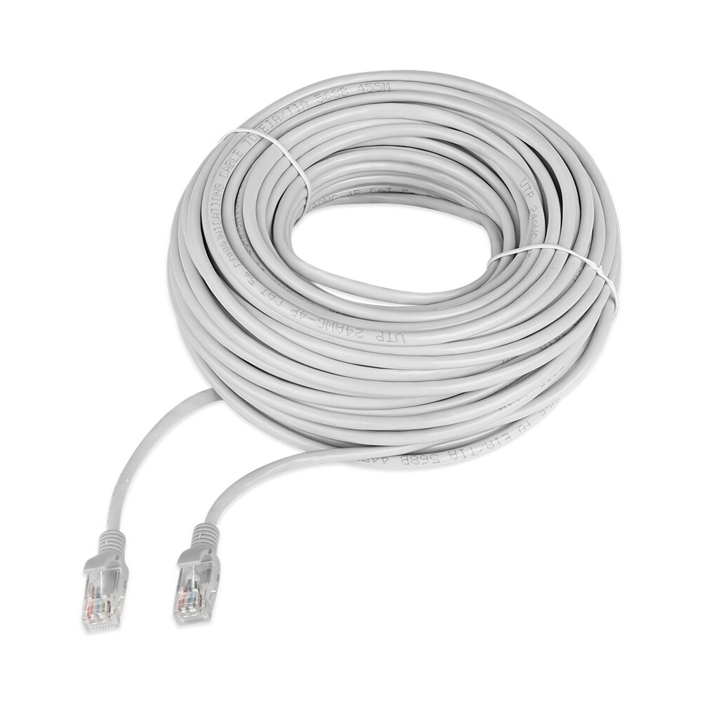 Misecu 10m 20m 30m 50m katt  rj45 lapp utendørs vanntett lan-kabel ledning nettverkskabler svart farge til cctv poe ip kamerasystem
