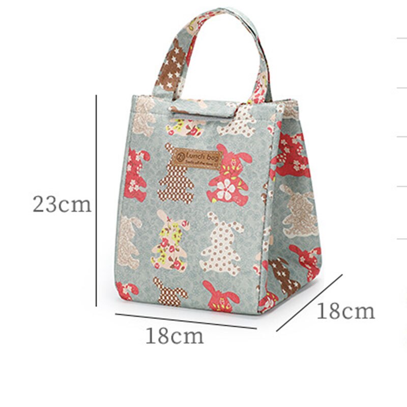 Thermische Geïsoleerde Koeler Zakken Lunch Tas Leuke Vrouwen Hand Pack Thermische Ontbijt Doos Draagbare Picknick Reizen Doos