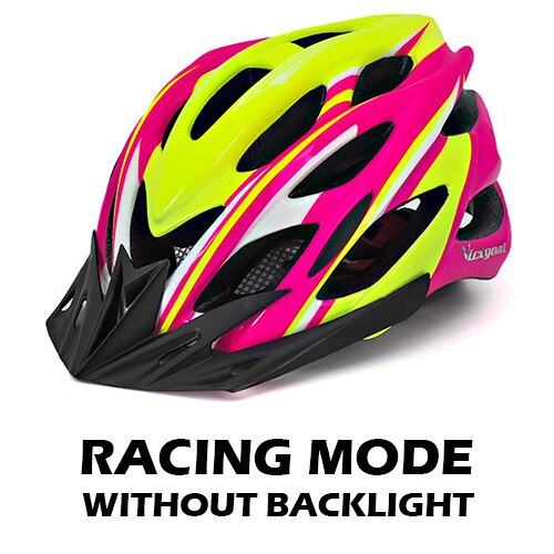 VICTGOAL Fahrrad Helm Licht Radfahren Helm Sonnenblende LED-hintergrundbeleuchtung Sicherheit MTB Berg Straße Fahrrad Helme Angeformten