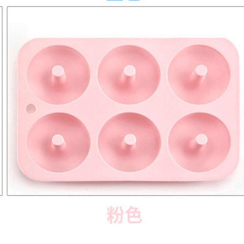 1pc Silicone Dount Mold Dessert Tool Fast Easy Manual Doughnut Maker DIY Cookies Cake Decoratings Baking Tools Kitchen Gadgets: pink
