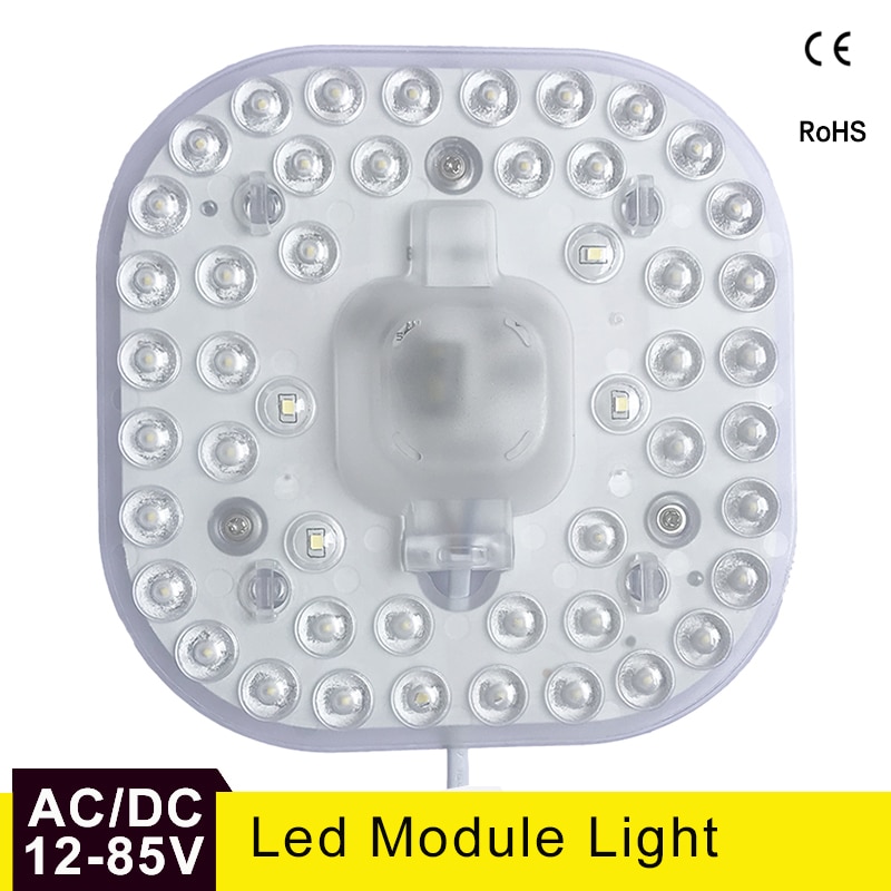Led modul lys ac /dc 12v 24v 36v 50v 24w energibesparende udskift loftslampe lyskilde bekvem installation