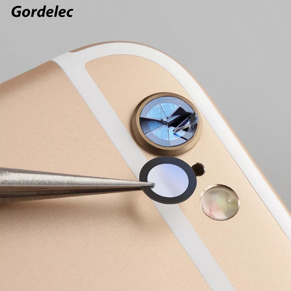 Originele Zwart Glas Camera Lens Met Tape Vervanging Voor Apple Iphone X Xs Max Xr 8 7 6S 6 plus Sapphire Crystal Camera Lens