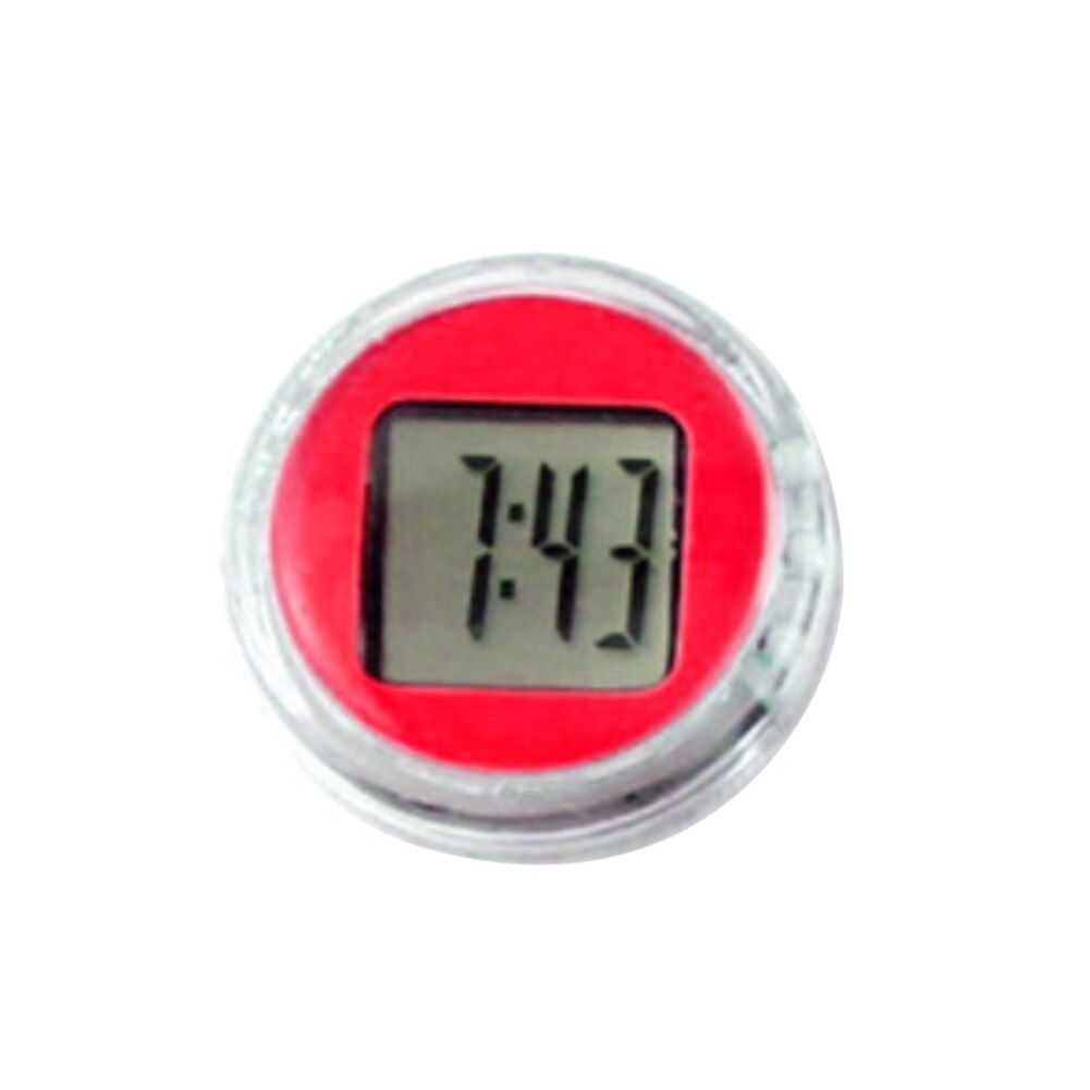 Mini Digital Clock Waterproof Mini Motorcycle Bike Sticky Digital Display Clock Watch Office Decor motorbike accessories: Red