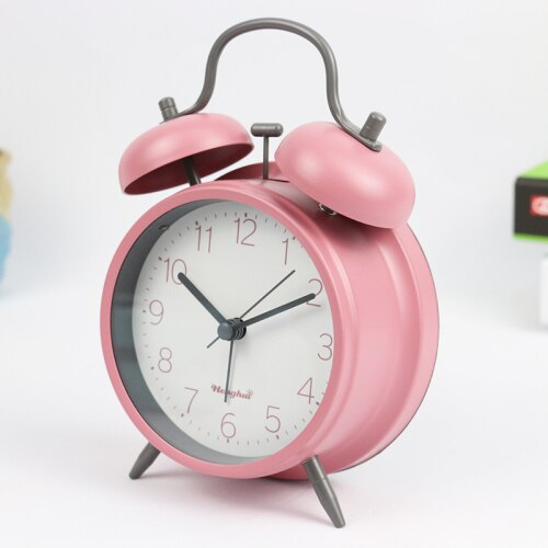 Light Pink Alarm Clock Kids Night Time Wake Up Manual Stylish Modern Student Night Alarm Clock Living Room Homedecor II50NZ: style1