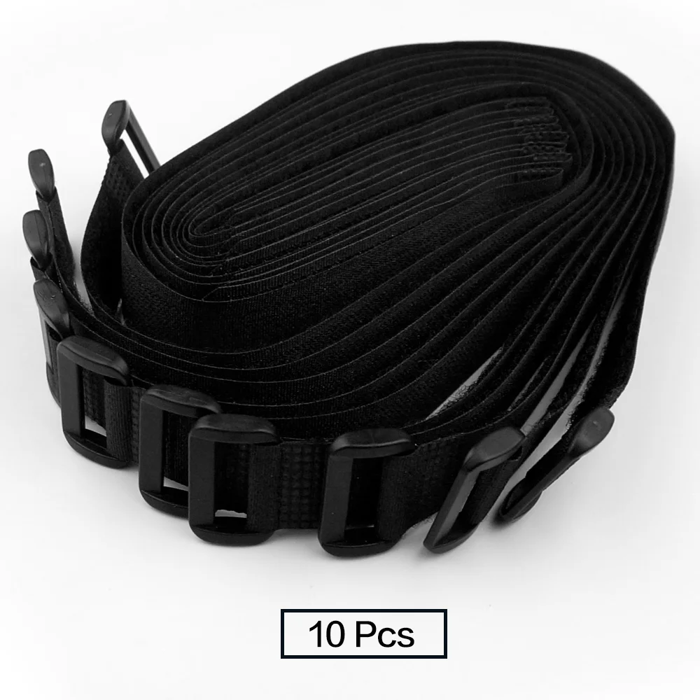 STONEGO 50cm wielokrotnego użytku zapięcie Organizer do kabli opaski zestaw zawiera regulowane wielofunkcyjne opaski nylonowe na rzepy: Default Title