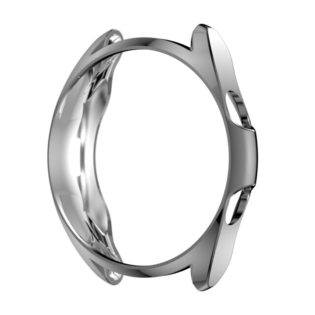 Protective Case For Samsung Galaxy Watch 3 41mm 45mm Smart Watches Plating TPU Frame Shell Protector Smart Accessories Cover: silver gray / Galaxy 3 45mm