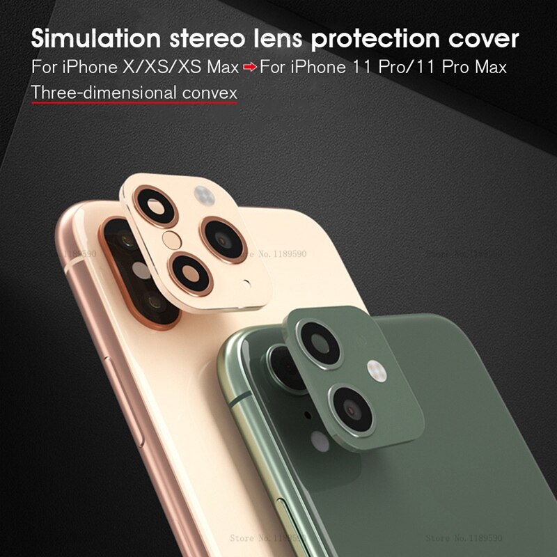 Voor iphone XR Seconden Veranderen Voor iphone 11 iphone 11 Camera Lens Screen Protector Tweede Generatie Lens Film Metalen Lens sticker