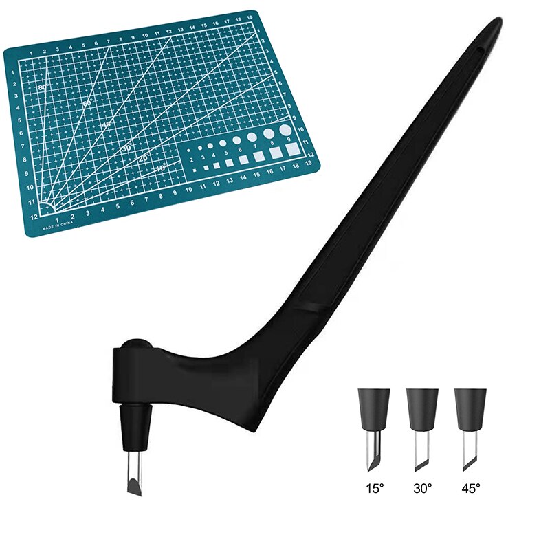 360 stopni obrotowy nóż introligatorski narzędzia robić obróbki drewna narzędzia tnące nóż robić rzeźbienia ostrze gilotyna robić papieru rękodzieło rzeźba sztuka DIY: czarny zestaw