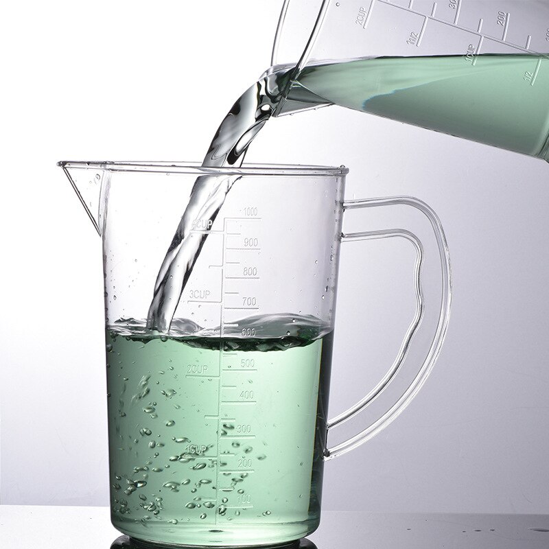 Vaso medidor de plástico irrompible para medir líquidos, jarra, contenedor de taza, herramienta de medición de laboratorio duradera