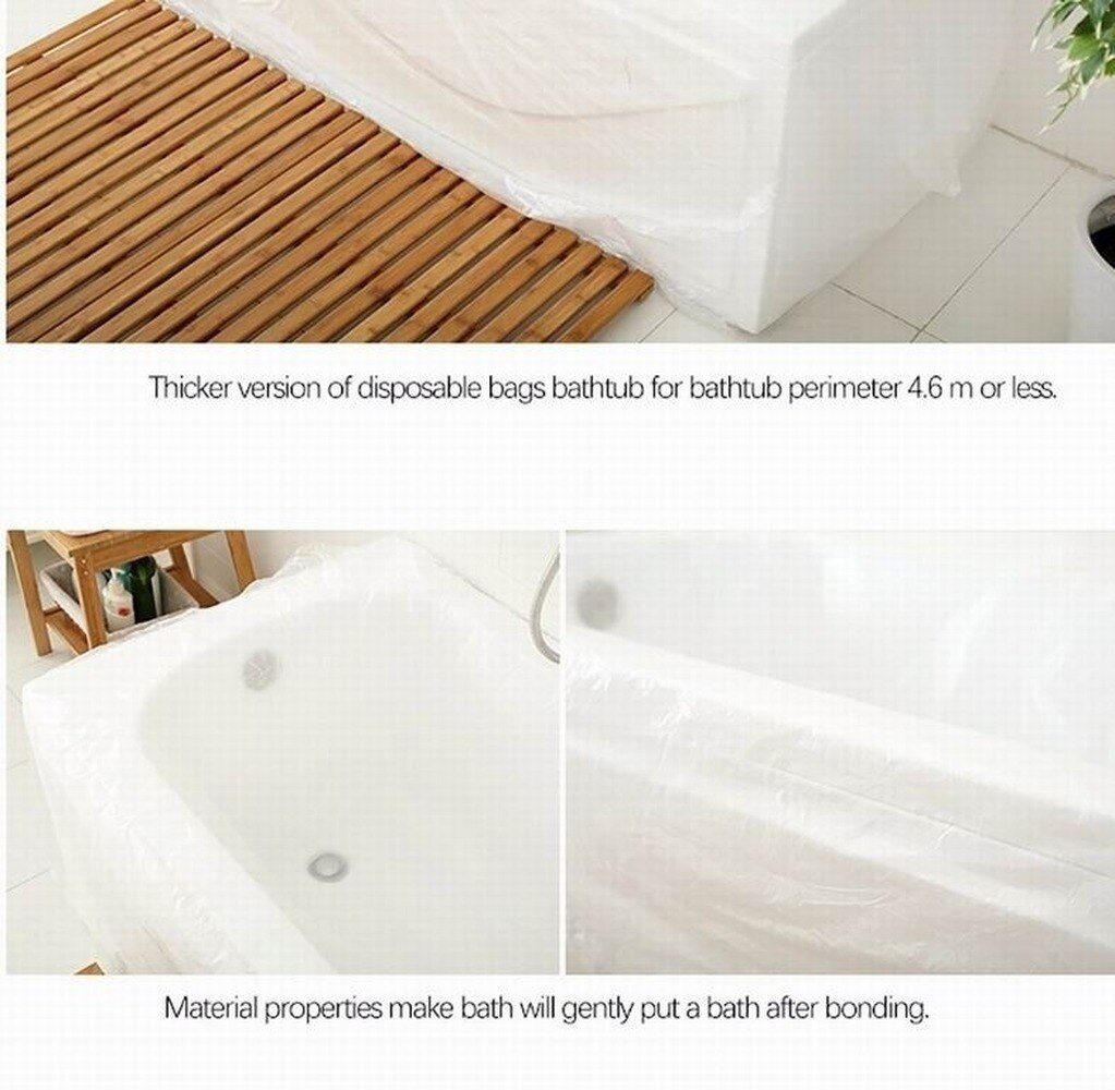 Disposable Travel Bathtub Liner Swimming Plastic Bag Plastic Tub Cover