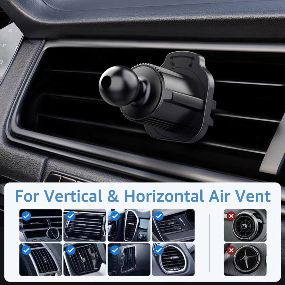 iBudim Uchwyt samochodowy na telefon Akcesoria 17 mm Głowica kulowa Samochodowy klips wentylacyjny do uchwytu na telefon Obsługa GPS Samochodowy wylot powietrza Uchwyt na telefon komórkowy