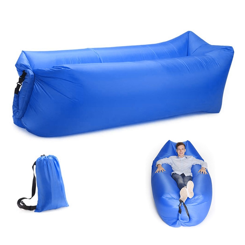 Silla de playa para adultos, saco de dormir para acampar, plegable, rápido, impermeable, inflable, saco de dormir para acampar