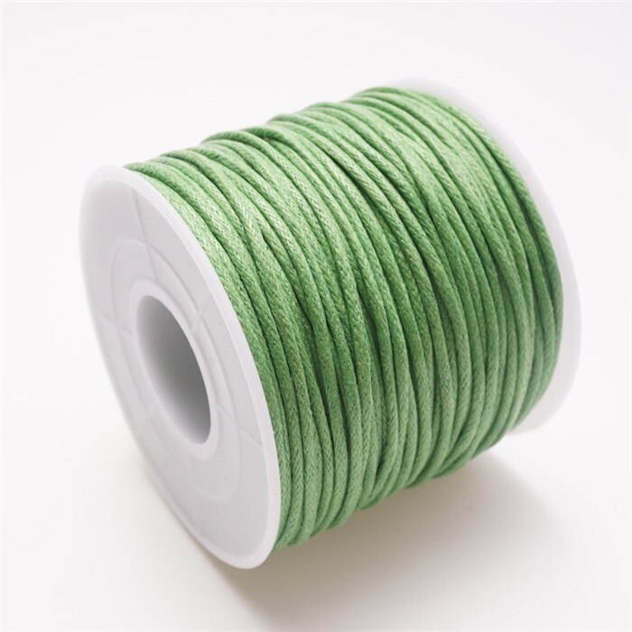 1.5mm 15m/35m woskowany sznurek bawełniany linkę woskowany sznurek woskowany do wyrobu biżuterii i makrama dostarcza rolka szpula HK055: M / green
