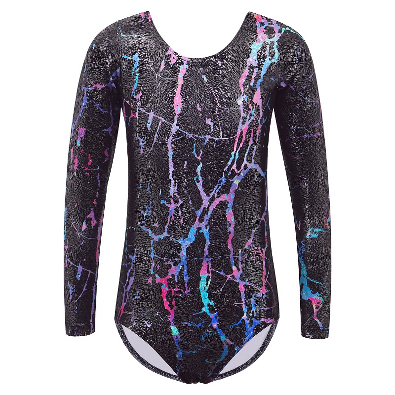 Ritssluiting Achterkant Gymnastiekpak Lange Mouwen Een Balletpakje Voor Meisjes Basic Turnpakje Met Lange Mouwen Voor Glitter Strass Pak Turnpakje Lange Mouwen Spandex