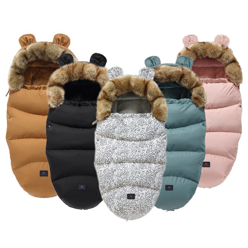 Winter Baby Kinderwagen Schlafsack Nette Ohr Schlafsack Für Kleinkind Warme Dicke Plus samt FußSack Neugeborenen Rollstuhl Umschläge