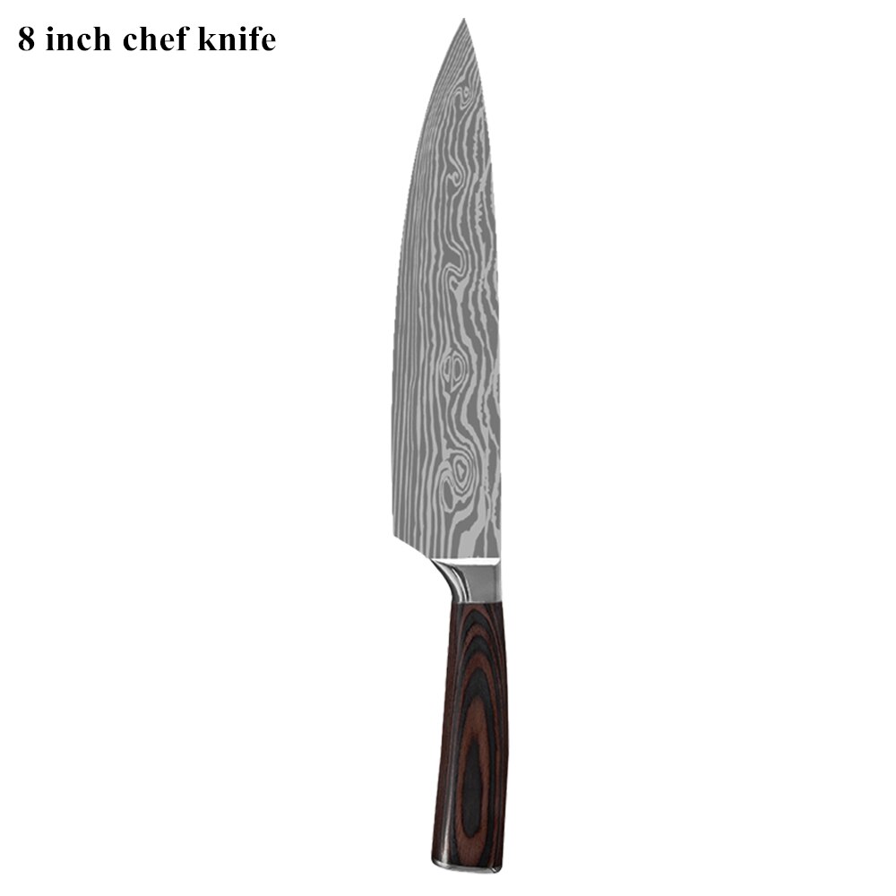 Keukenmessen Set Koksmes High Carbon Rvs Santoku Mes Sharp Hakmes Vleesmes Beste Keuze Voor Keuken: H 8 chef knife
