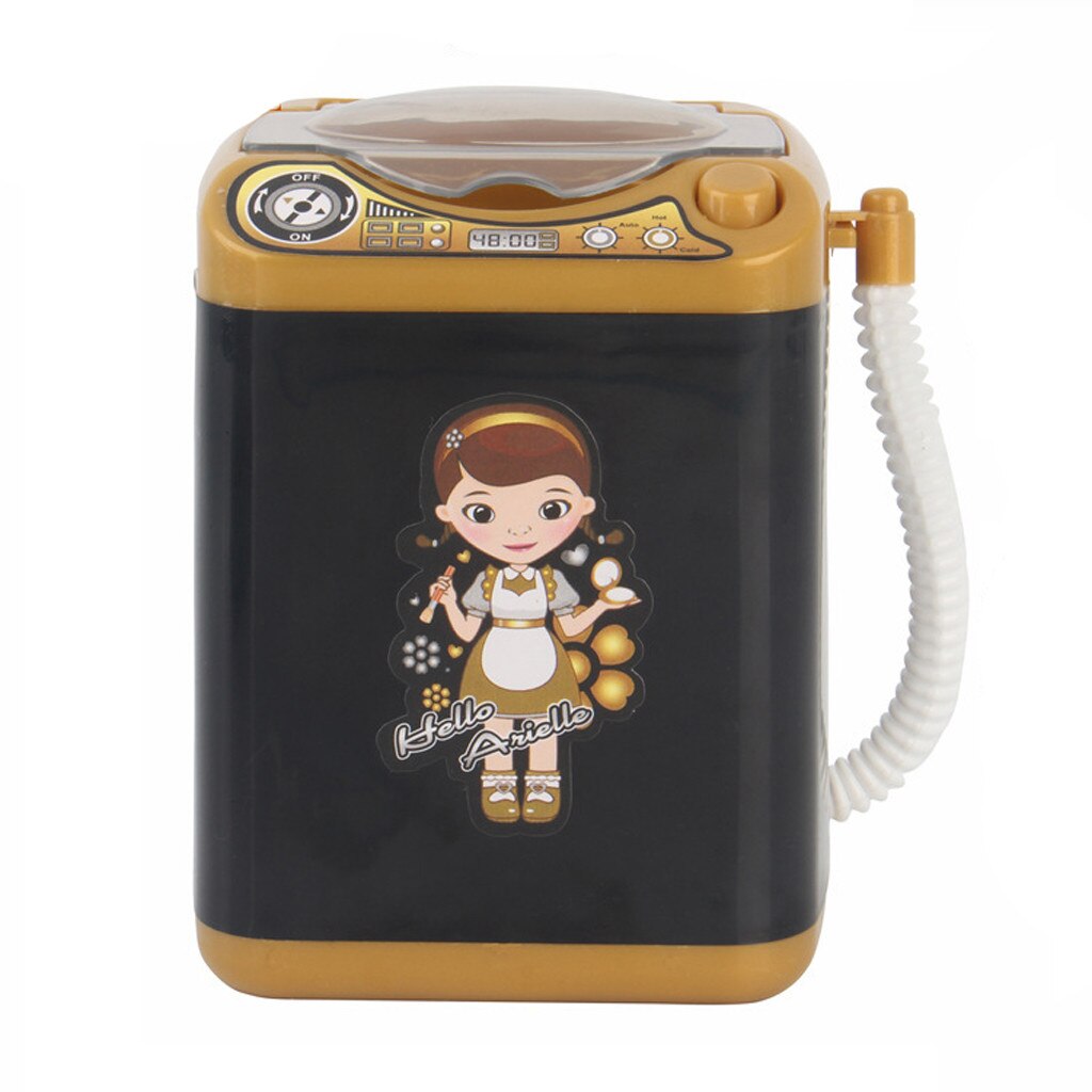 Girl Toy Makeup Brush Cleaner Device Washing Machine Mini Toy And Puff Automatic Cleaning Tool Kits: BK