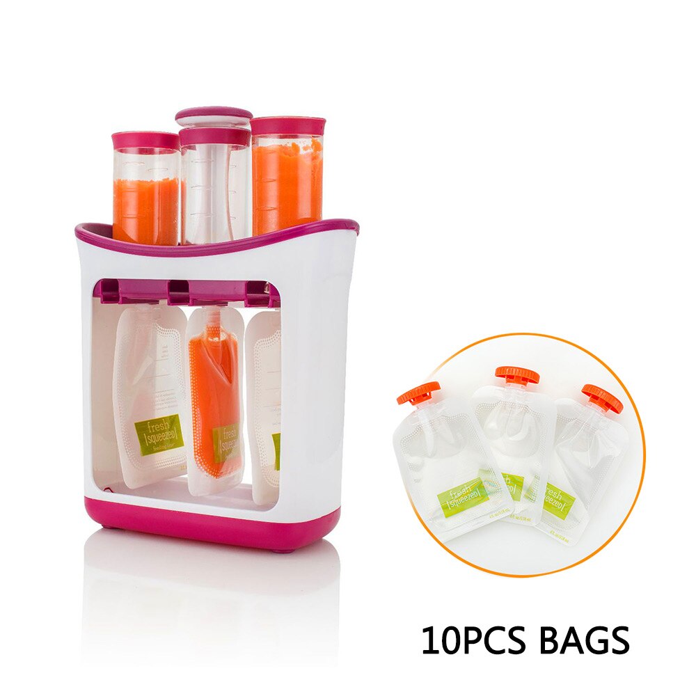 Babymad maker baby fodring beholdere børn opbevaring forsyninger nyfødte fast føde værktøj spædbørn friskpresset frugt juice station: Pj4024b