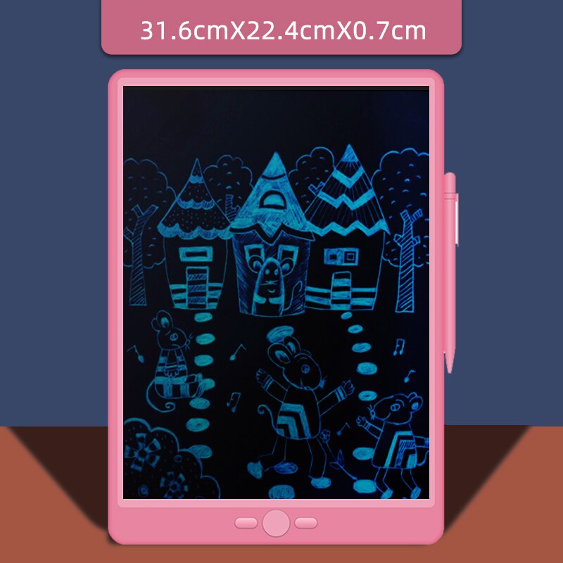 Portable LCD 13.5 Inch Digital Writing Tablet Graphic Drawing Tablets Board Electronic Handwriting Kid: 13.5 inch Pink