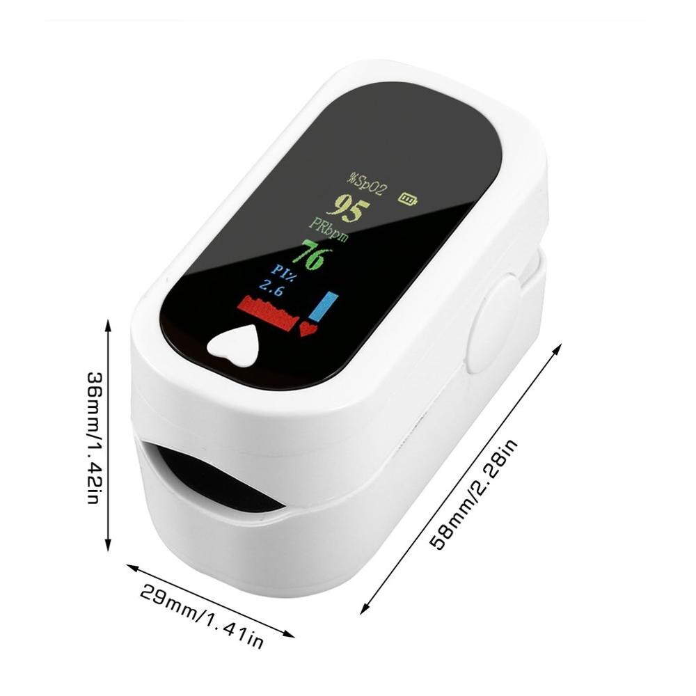 Portable Finger Pulse Oximeter Pulsoximeter Digital Finger Clip Pulse Oximetry Blood Oxygen Heart Rate Monitor Oximetro