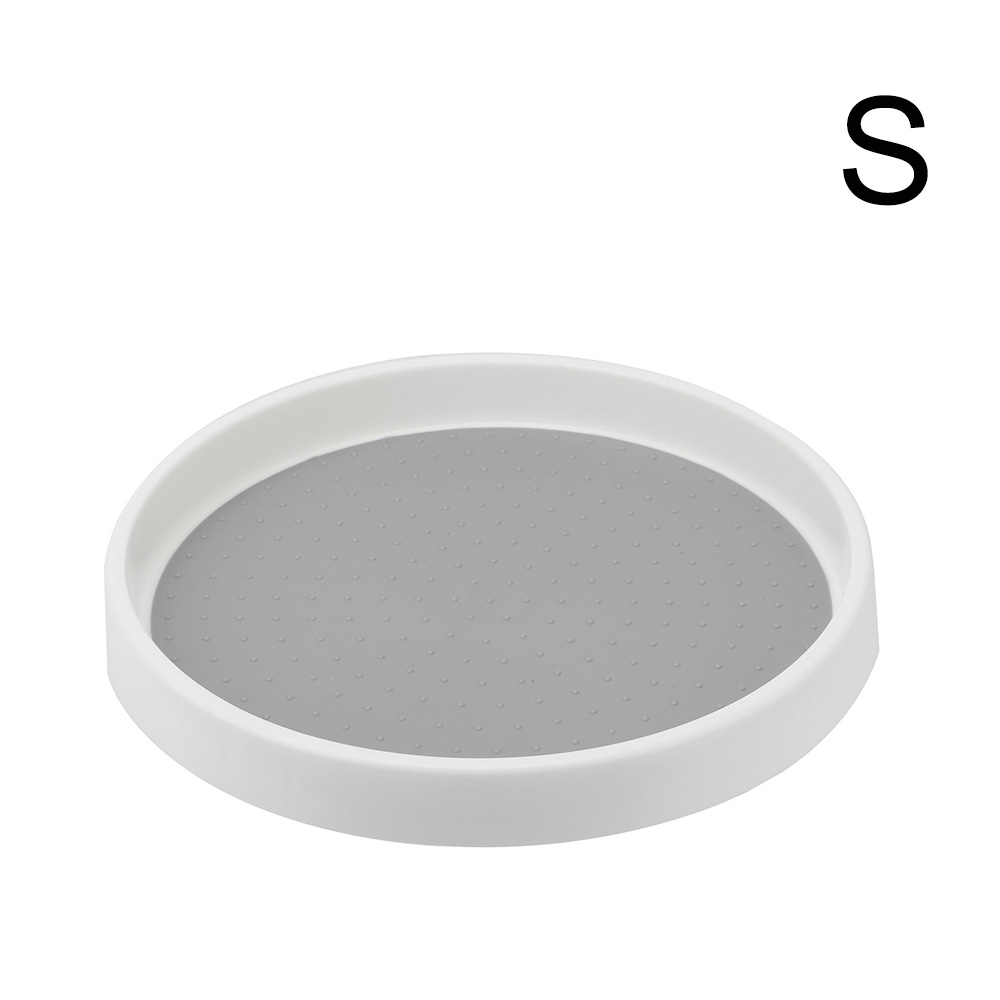 Round Shelf Pantry Cabinet Turntable Condiment Storage Rack Spice Rack Kitchen Storage Tray Rotating Organizer 2 Tier: black